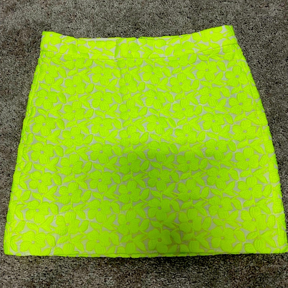 J Crew Postage Stamp mini skirt in Neon Floral Size 0